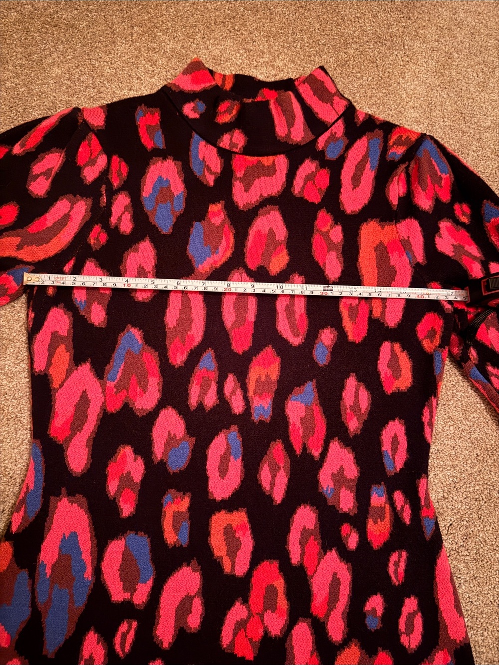 FARM Rio Leopard Print Sweater Dress - Knee Length - Picture 5 of 7
